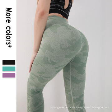 2021 High Tailleed Workout Fitnessstudio Leggings Camo Nahtloses Leggings Design für Frauensportarten